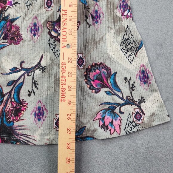 Love Fire Blouse Shirt Top Women's Size Small Multicolor Floral Cold Shoulders - Picture 8 of 10